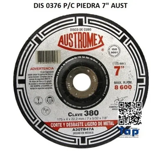 Imagen de DIS 0380 P/C Y DESB LIGERO 7" cambia a 596