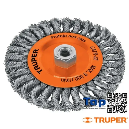 Imagen de CARDA CIRCULAR 150 6" ALAMTRENZADO EJE 15 5/8"-11 TRUPER