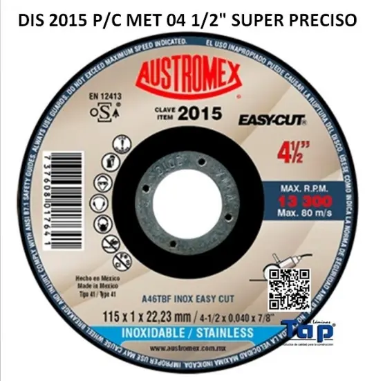 Imagen de DIS 2015 P/C MET 04 1/2" SUPER PRECISO