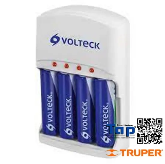 Imagen de CARGADOR PILAS AA AAA Y 9V INCLUYE 4 PILAS AA VOLTECK