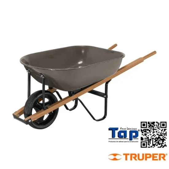 Imagen de CARRETILLA 5.5 FT3 GRIS IMPONCHABLE BASTIDORES MAD PRETUL