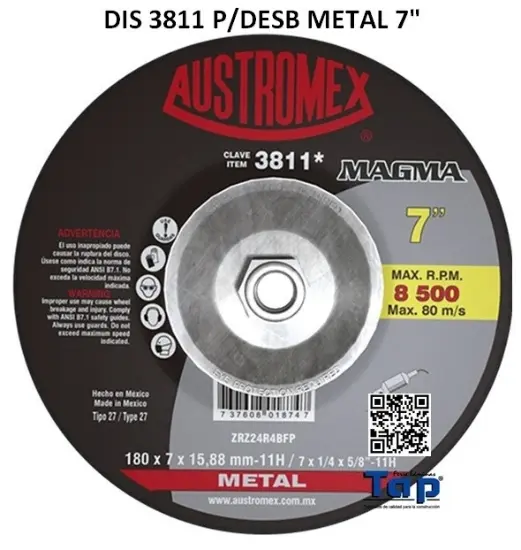 Imagen de DIS 3811 P/DESB METAL 7"