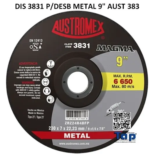 Imagen de DIS 3831 P/DESB METAL 9" AUST 383