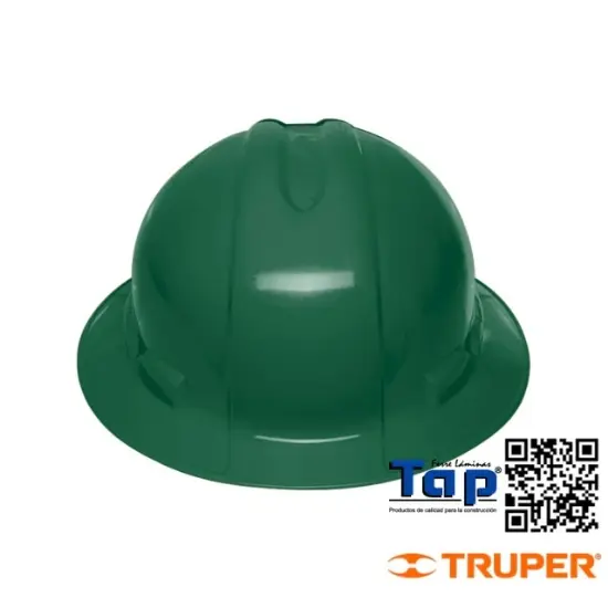 Imagen de CASCO SEGURIDAD ALA ANCHA VERDE TRUPER