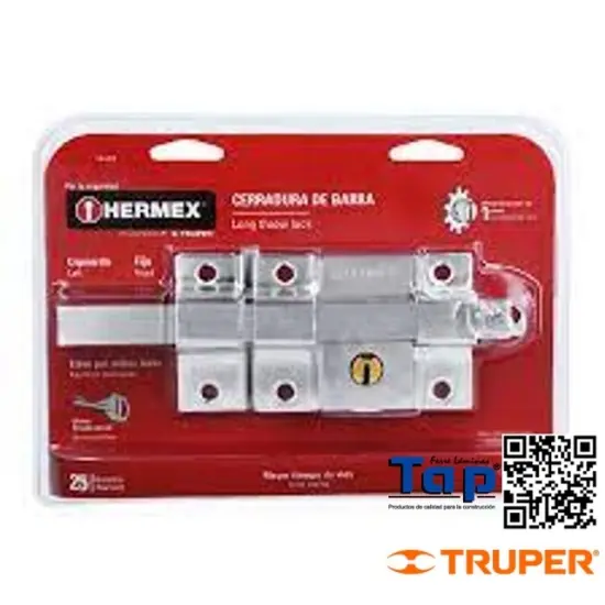 Imagen de CERRADURA BARRA FIJA IZQUIERDA BLISTER HERMEX