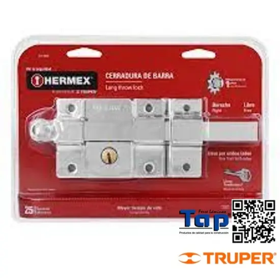 Imagen de CERRADURA BARRA LIBRE DERECHA BLISTER HERMEX
