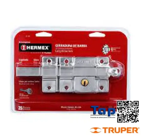 Imagen de CERRADURA BARRA LIBRE IZQUIERDA BLISTER HERMEX