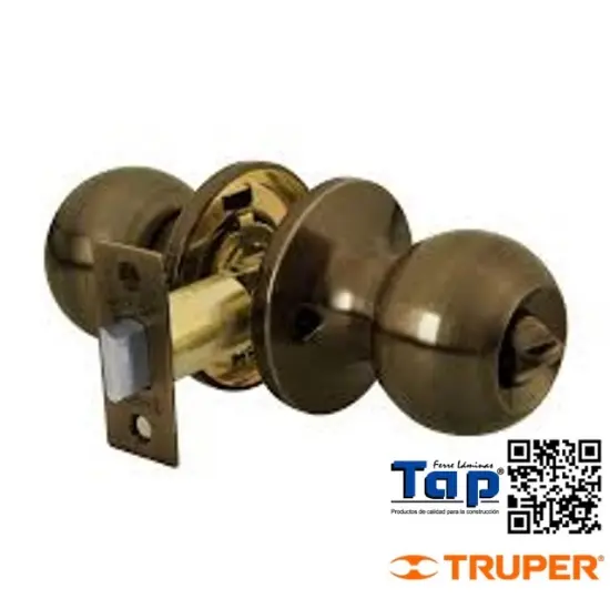 Imagen de CERRADURA ESFERA TUBULAR BAÑO ANTIGUO BLISTER HERMEX