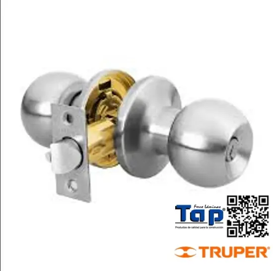 Imagen de CERRADURA ESFERA TUBULAR ENTRADA CROMO BLISTER HERMEX
