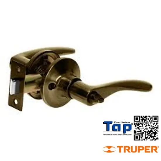 Imagen de CERRADURA MANIJA BAÑO LATON ANTIGUO CIL METALICO HERMEX