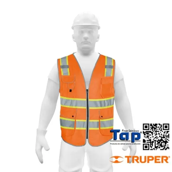 Imagen de CHALECO SEGURIDAD ALTA VISIBILIDAD NARANJA GRANDE