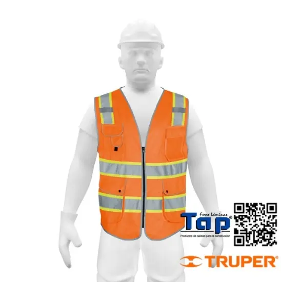 Imagen de CHALECO SEGURIDAD ALTA VISIBILIDAD NARANJA MEDIANO