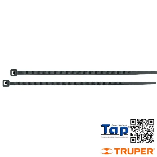 Imagen de CINCHOS PCOS  18 LB 100X2.5 MM NEGROS BOL 100