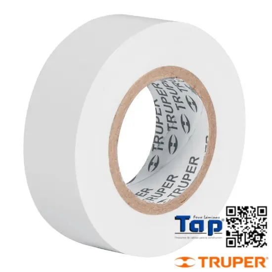Imagen de CINTA AISLAR  9 MX19 MM BLANCA TRUPER