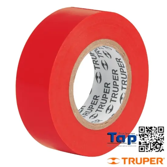 Imagen de CINTA AISLAR  9 MX19 MM ROJA TRUPER