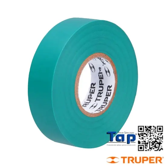 Imagen de CINTA AISLAR 18 MX19 MM VERDE TRUPER