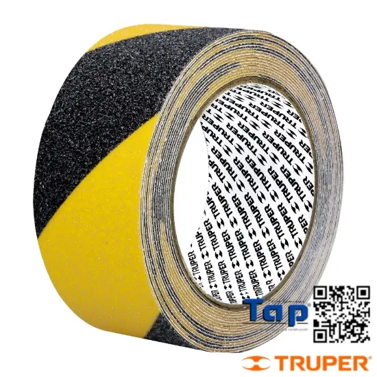 Imagen de CINTA ANTIDERRAPANTE AMA/NEGRA 50MM C ABRASIVO ROLLO 5M