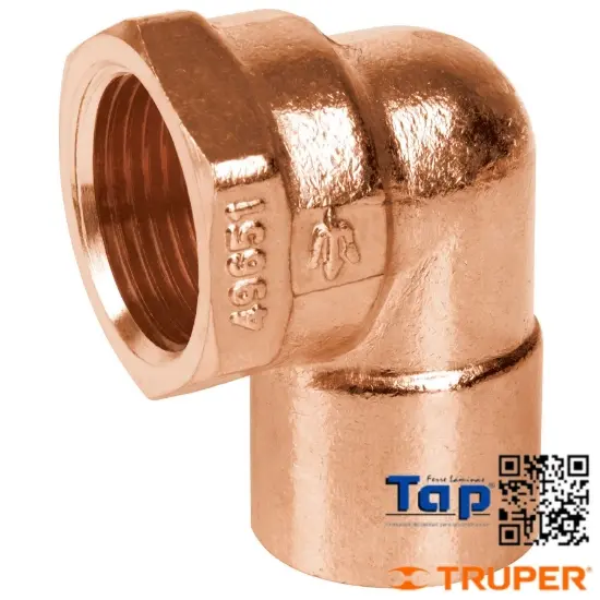 Imagen de CODO 90° COBRE ROSCA INTERIOR 019 3/4" FOSET