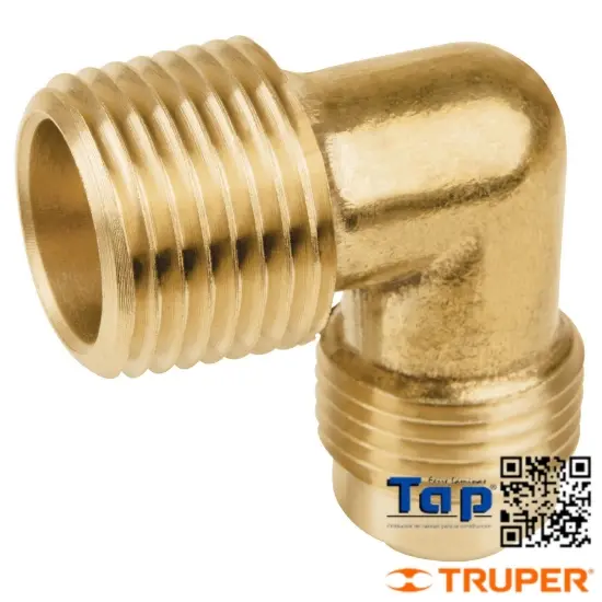 Imagen de CODO TERMINAL A 90° LATON 013 1/2"X013 1/2" FOSET