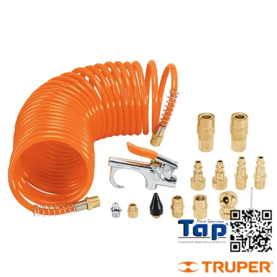 Imagen de COMPRESOR AIRE TRUPER JGO 15 PZAS