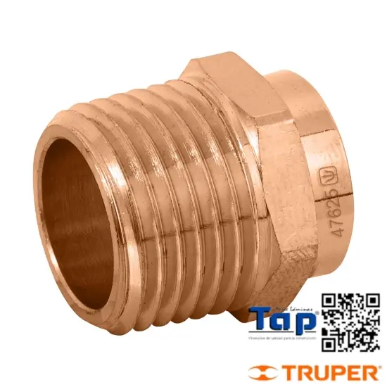 Imagen de CONECTOR COBRE ROSCA EXTERIOR 013 1/2" FOSET B