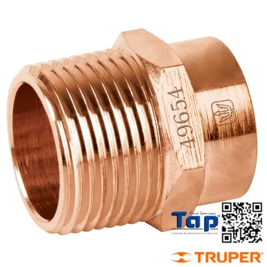 Imagen de CONECTOR COBRE ROSCA EXTERIOR 019 3/4" FOSET A