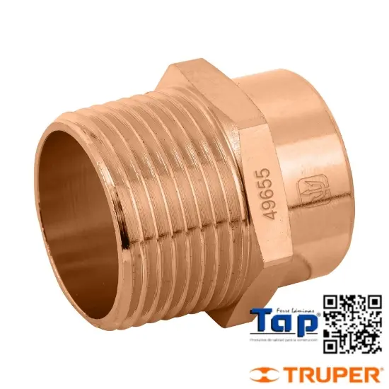 Imagen de CONECTOR COBRE ROSCA EXTERIOR 025 1" FOSET A