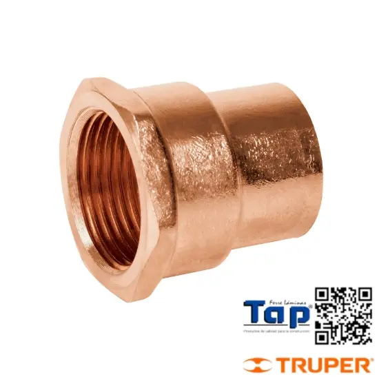 Imagen de CONECTOR COBRE ROSCA INTERIOR 019 3/4" FOSET A