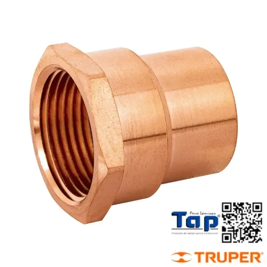 Imagen de CONECTOR COBRE ROSCA INTERIOR 025 1" FOSET A