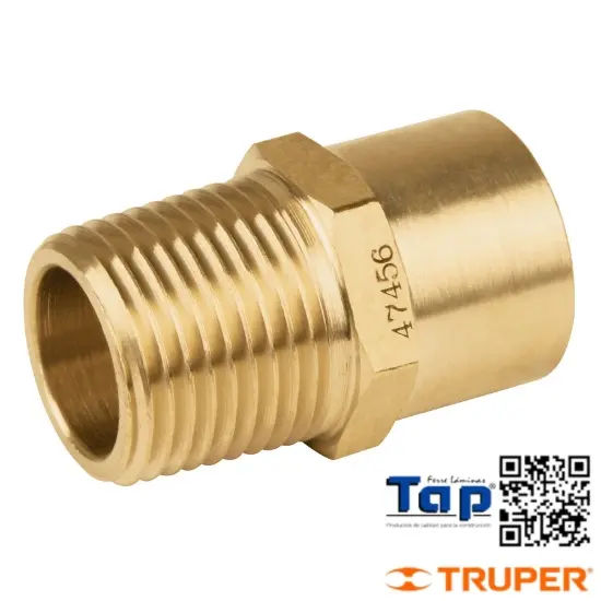 Imagen de CONECTOR NPT SOLDABLE LATON 013 1/2"X009 3/8" FOSET