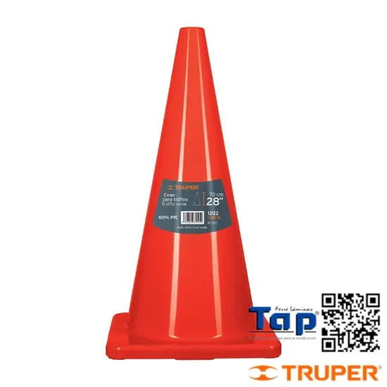 Imagen de CONO PRECAUCION 70 CM PVC TRUPER