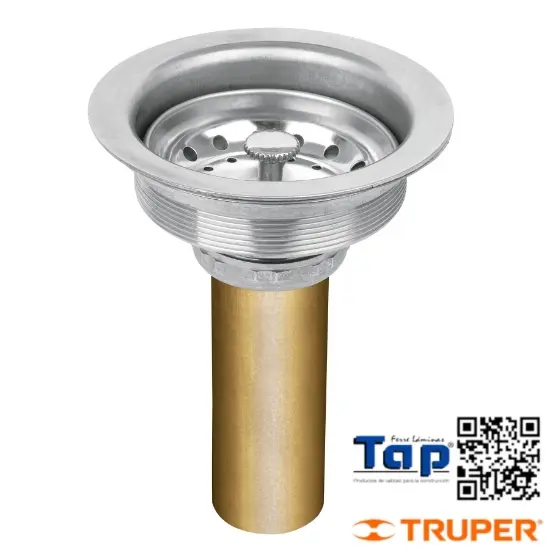 Imagen de CONTRACANASTA 087 3-1/2"  ACERO INOXIDABLE C TUBO LATON