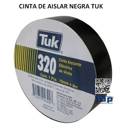 Imagen de CINTA DE AISLAR NEGRA TUK