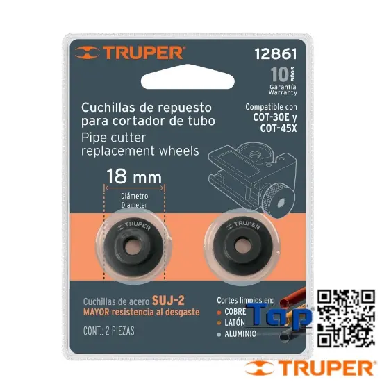 Imagen de CUCHILLAS P CORTADOR TUBO COT-30E BLISTER C 2