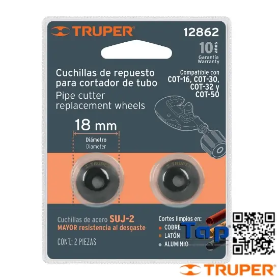 Imagen de CUCHILLAS P CORTADORES TUBO COT-16-50 BLISTER C 2