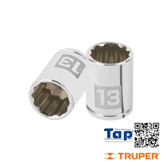 Imagen de DADO  6 MM 12 PTA CUA 006 1/4" TRUPER