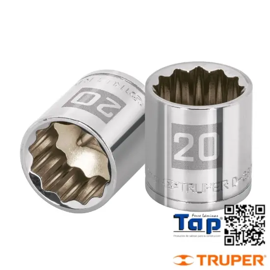 Imagen de DADO  8 MM 12 PTA CUA 009 3/8" TRUPER