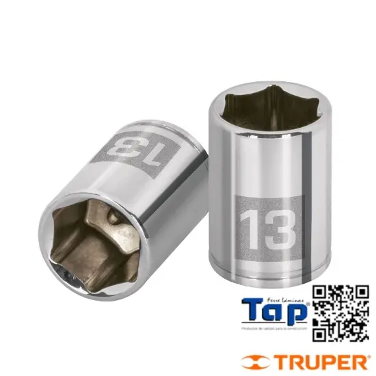 Imagen de DADO  9 MM  6 PTA CUA 006 1/4" TRUPER