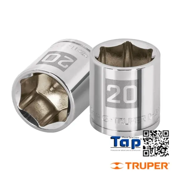 Imagen de DADO 014 9/16"  6 PTA CUA 009 3/8" TRUPER