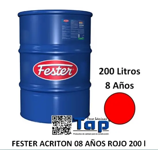 Imagen de FESTER ACRITON 08 AÑOS ROJO 200 l