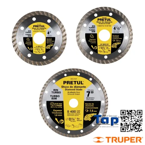 Imagen de DISCO DIAMANTE 100 4"X1.2 MM RIN TURBO PRETUL