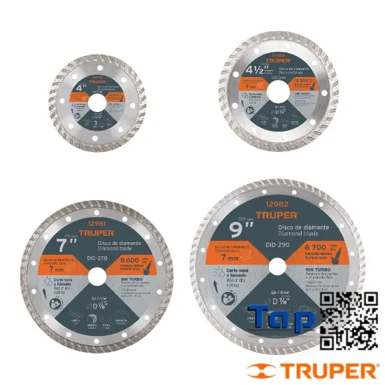 Imagen de DISCO DIAMANTE 100 4"X2.2 MM RIN TURBO TRUPER