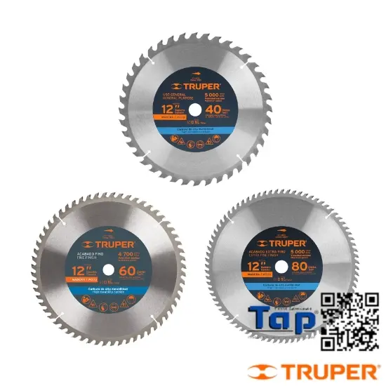 Imagen de DISCO SIERRA 300 12" P MAD 60 DIENTES CENTRO 025 1" TRUPER