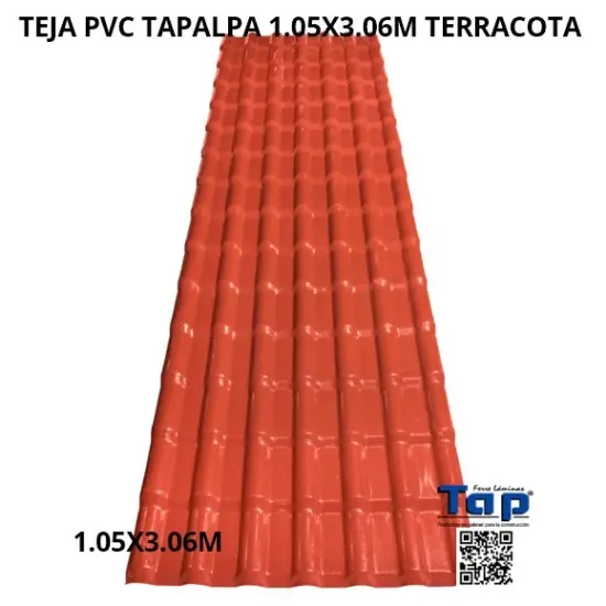 Imagen de TEJA PVC TAPALPA 1.05x3.06m TERRACOTA