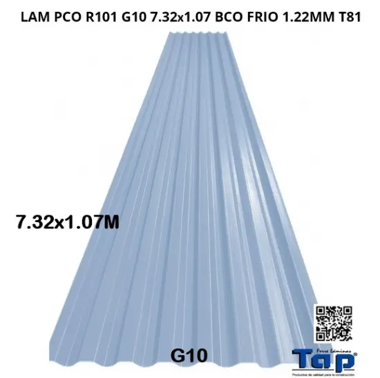 Imagen de LAM PCO R101 G10 7.32x1.07  BCO FRIO 1.2MM T81