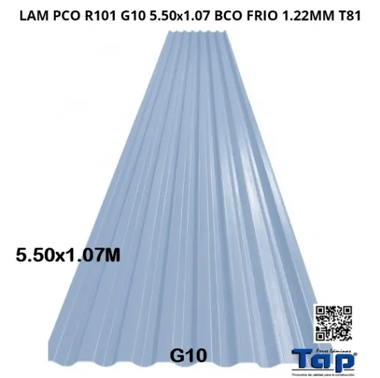 Imagen de LAM PCO R101 G10 5.50x1.07  BCO FRIO 1.2MM T81