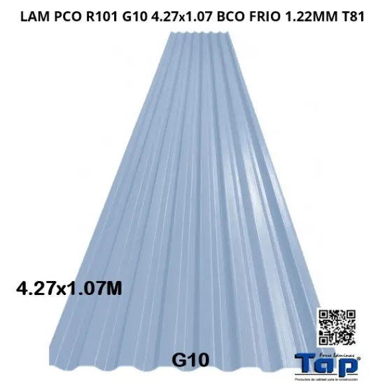 Imagen de LAM PCO R101 G10 4.27x1.07  BCO FRIO 1.2MM T81