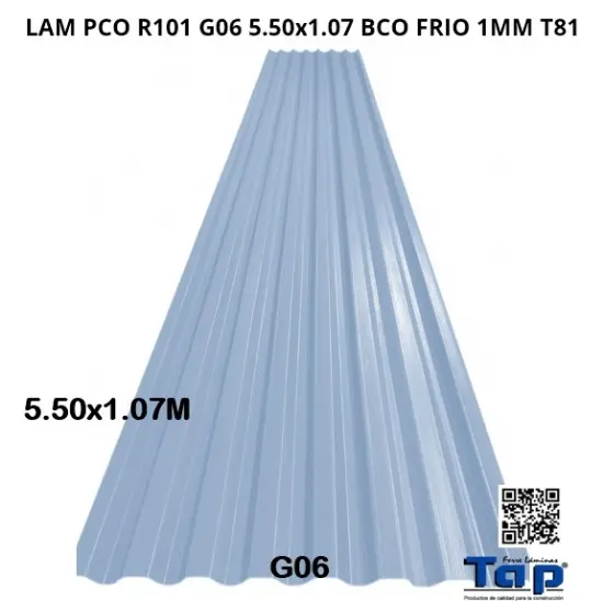 Imagen de LAM PCO R101 G06 5.50x1.07  BCO FRIO 1MM T81