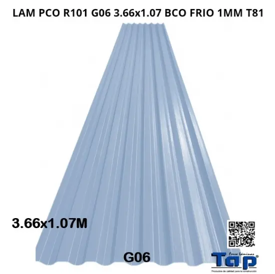 Imagen de LAM PCO R101 G06 3.66x1.07  BCO FRIO 1MM T81