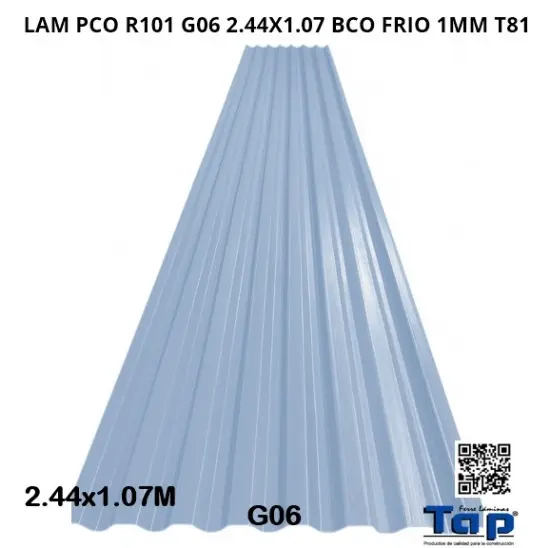 Imagen de LAM PCO R101 G06 2.44x1.07  BCO FRIO 1MM T81